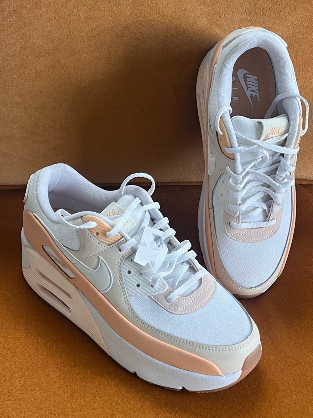 Nike Women’s Air Max 90 LV8 Sneakers - White/Barley Orange Size 10 1/2.